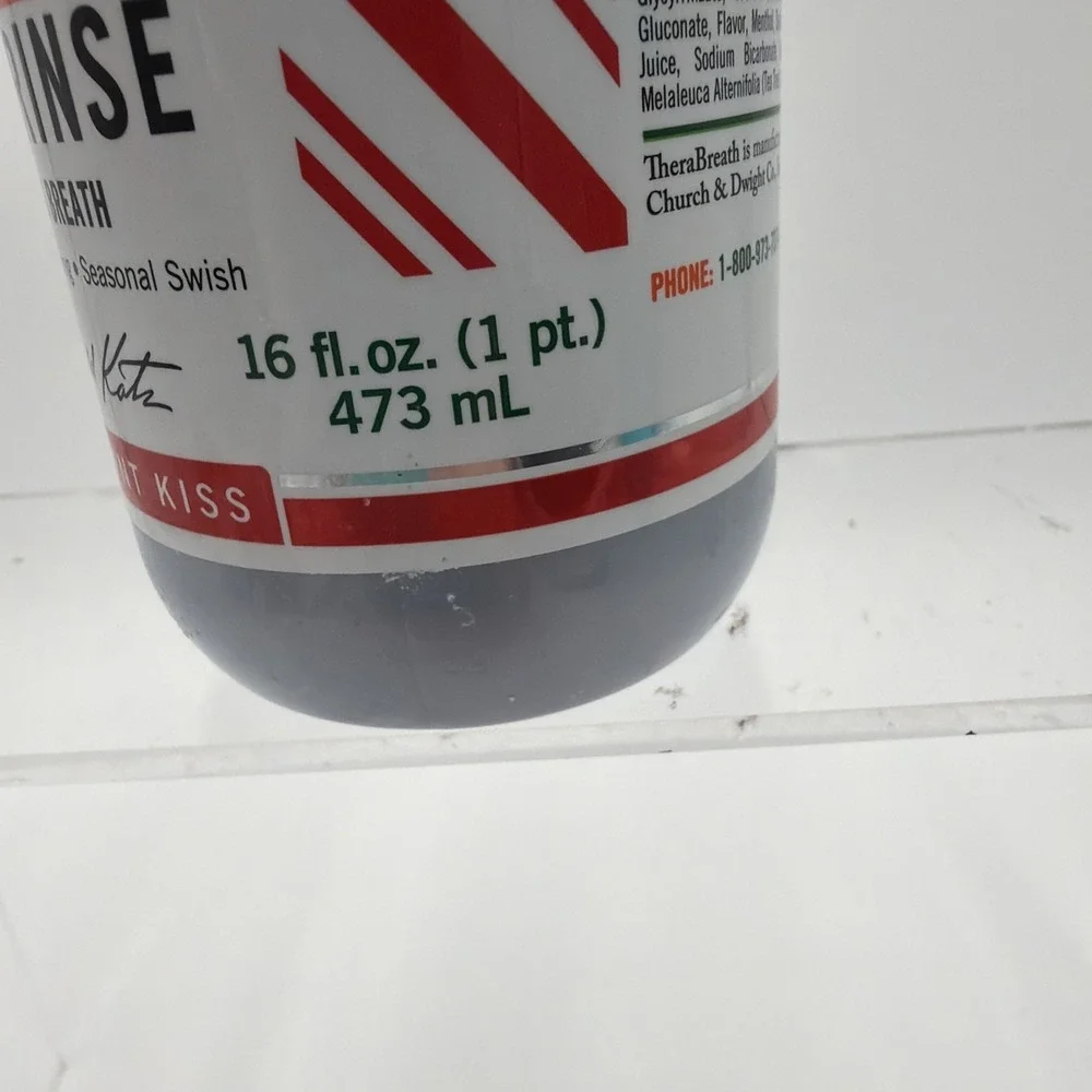 TheraBreath LTD EditionHoliday Festive & Fresh Oral Rinse, 16 fl‎ oz Peppermint
